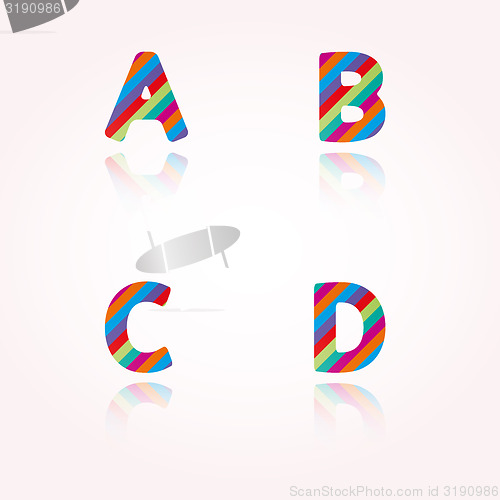 Image of color alphabet letters