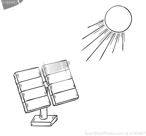 Image of solar power and sun