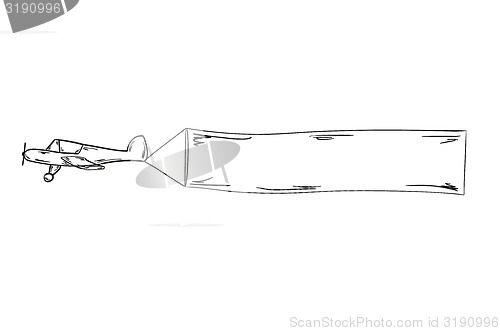 Image of plane and blank flag