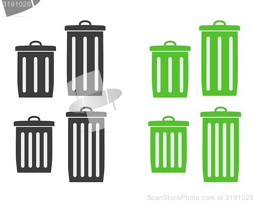 Image of trash can silhouette
