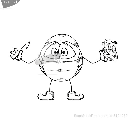 Image of surgery emoticon sketch