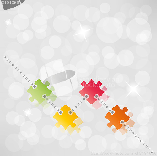 Image of vector puzzle path background