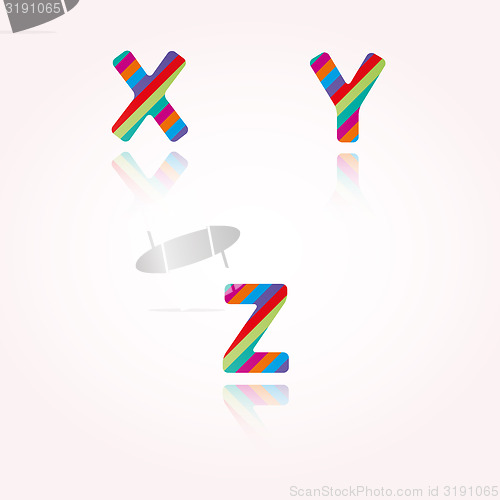 Image of color alphabet letters