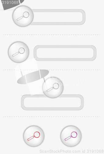 Image of buttons with magnifying glass