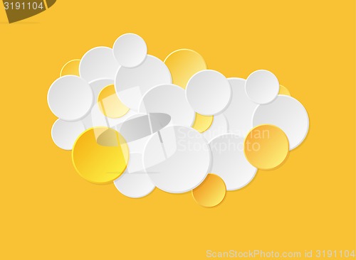 Image of gradient circles in yellow color
