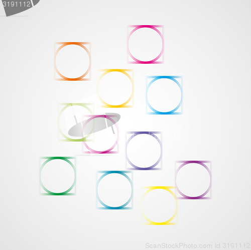 Image of background with squares and circles