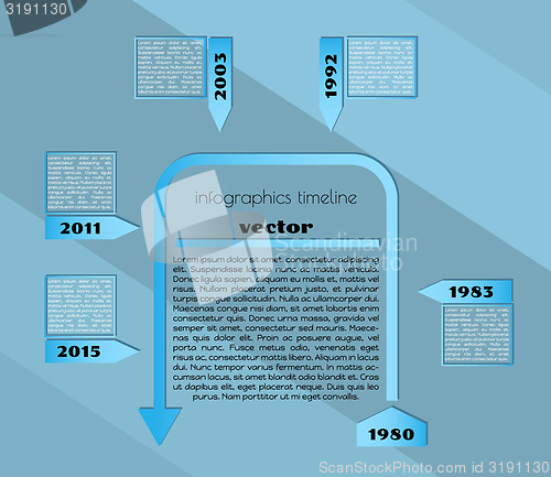 Image of blue timeline infographic template