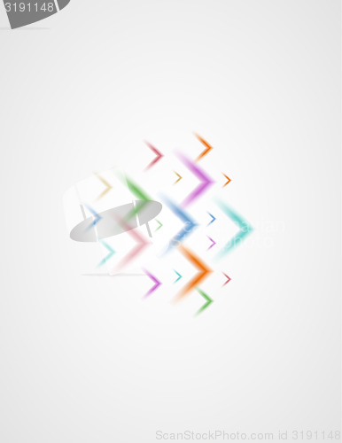 Image of small color arrows with different size