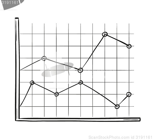 Image of sketch of the line chart