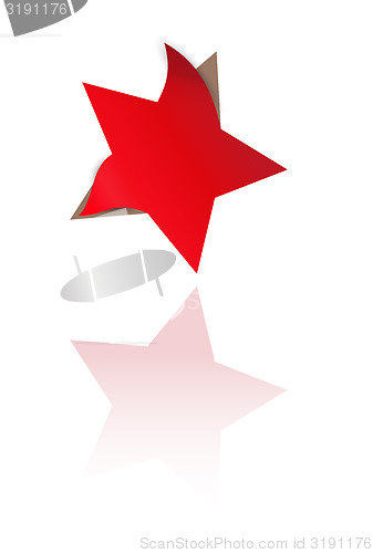 Image of red star with bent corners