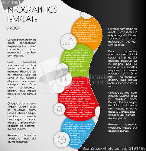 Image of black and white infographics