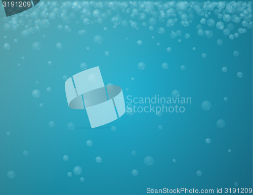 Image of blue background with bubbles