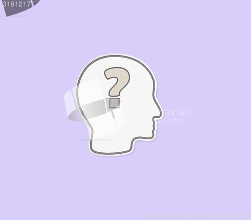 Image of question mark in head