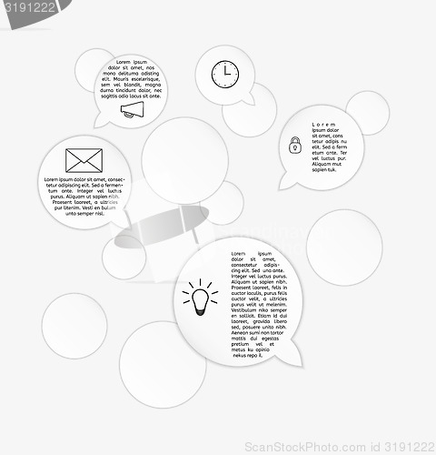 Image of Vector circles and speak bubbles infographic template