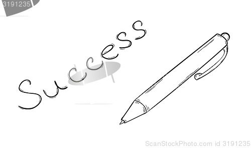 Image of pen and text