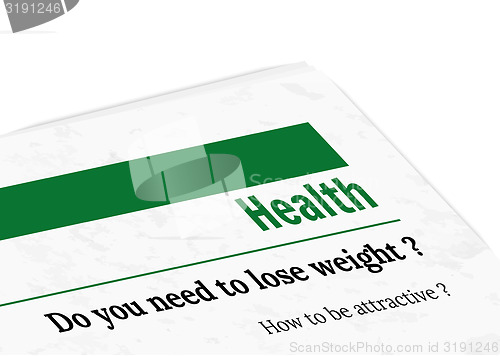 Image of newspaper - health