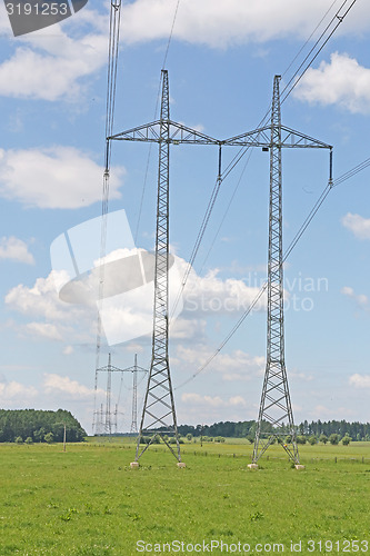 Image of high voltage power lines