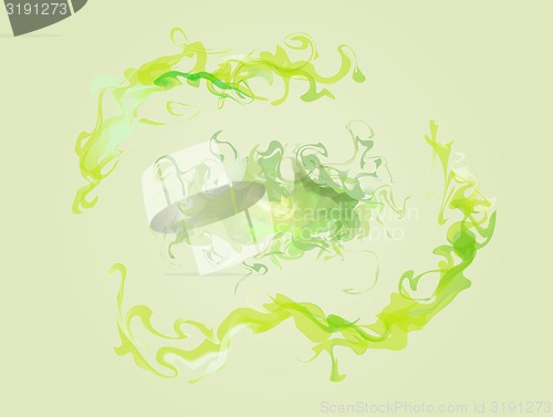 Image of abstract green and blue water colors