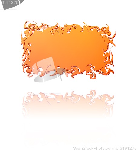 Image of orange gradient twisted label