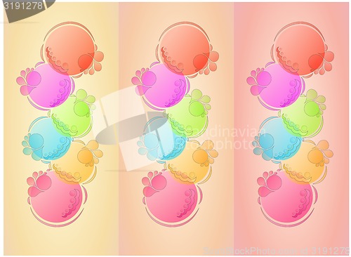 Image of bubbles background with three lines