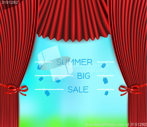 Image of red curtain