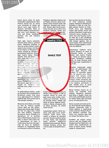 Image of vector newspaper with highlighting