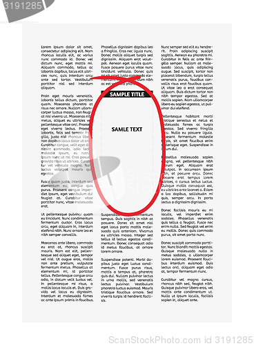 Image of vector newspaper with highlighting