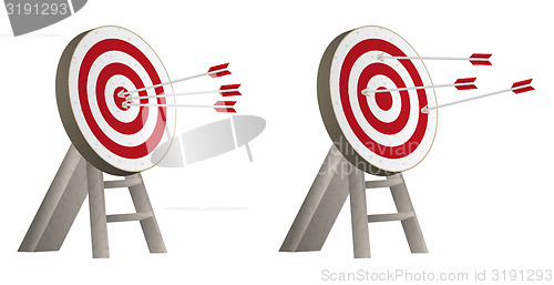 Image of targets with arrows