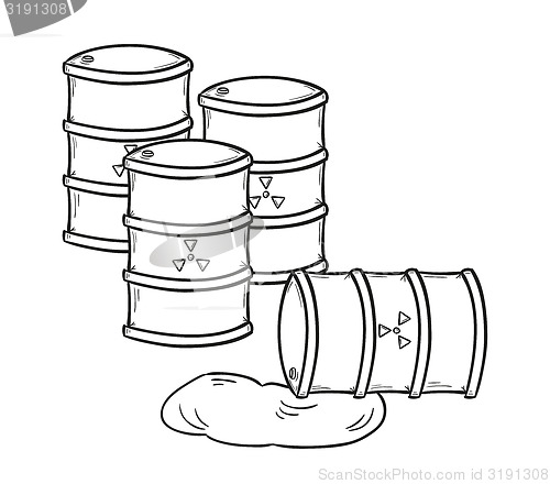 Image of barrels with dangerous fluid