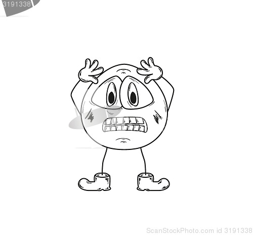 Image of emoticon panic sketch
