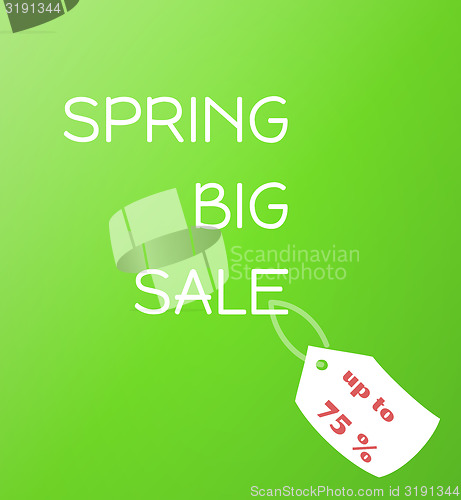 Image of spring sale green gradient vector background