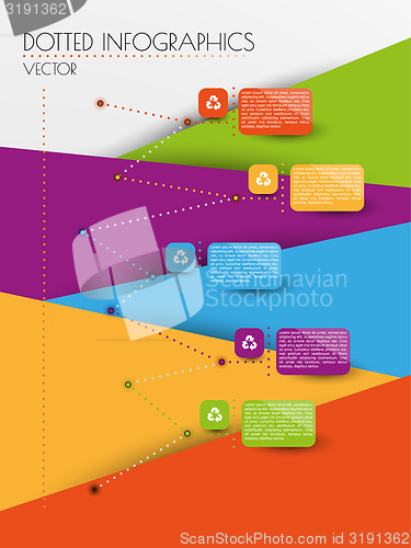 Image of infographic vector with dotted lines