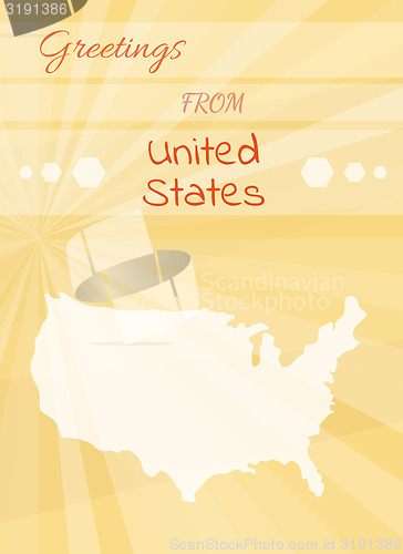 Image of greetings from united states