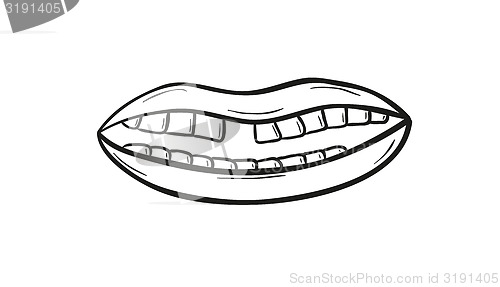 Image of sketch of the mouth