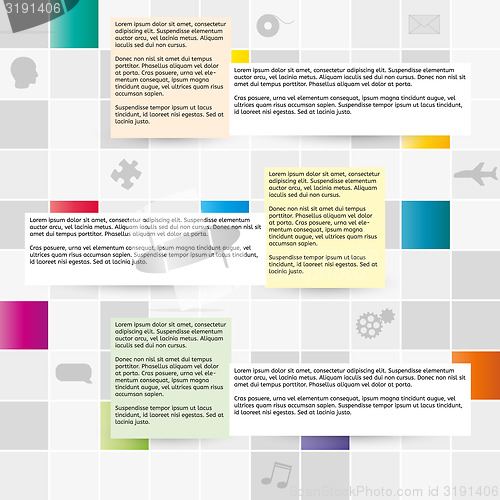 Image of field of gray and color squares