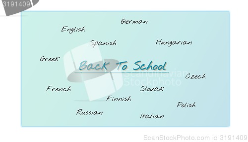 Image of back to school with foreign languages