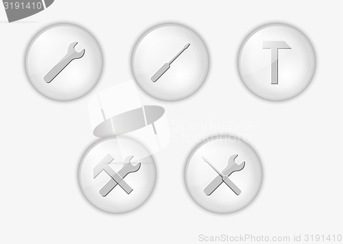 Image of buttons with tools