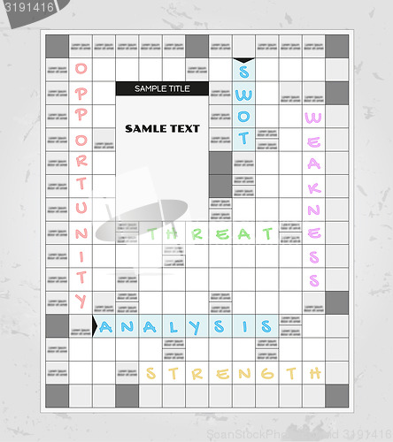 Image of swot analysis crosswords