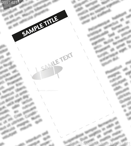 Image of Vector unsharp newspaper