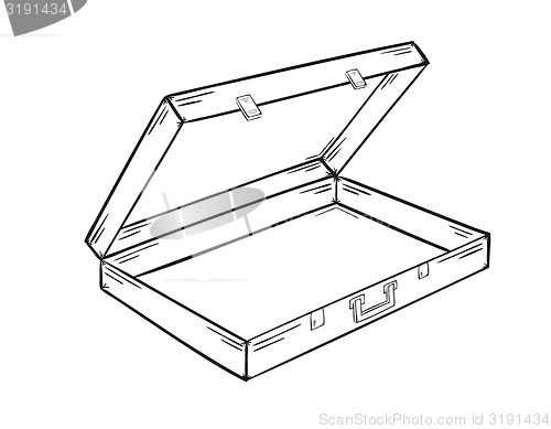 Image of open empty suitcase