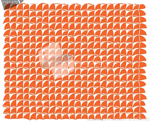 Image of abstract background with orange pieces