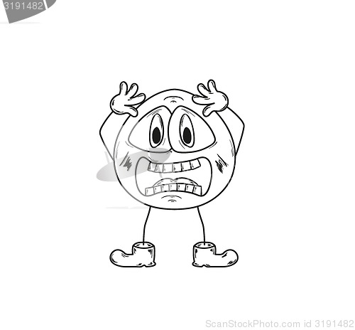 Image of emoticon shock sketch