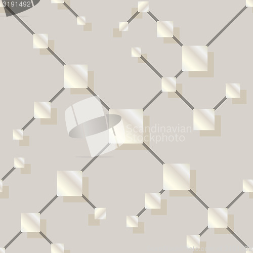 Image of seamless pattern with silver squares