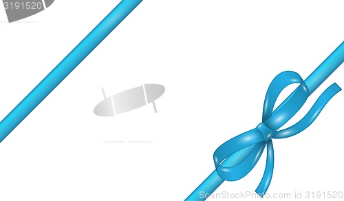 Image of blue ribbon with bow