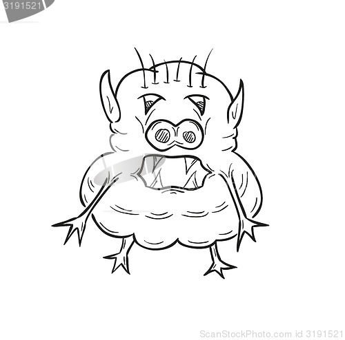 Image of sketch of the ugly creature