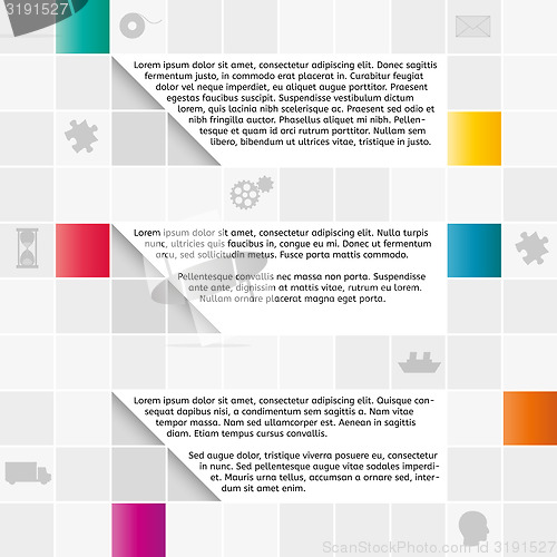 Image of field of gray and color squares