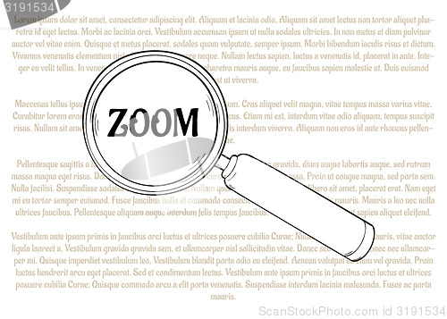 Image of magnifying glass and zoom