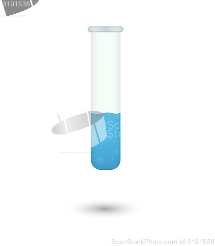 Image of test tube with blue fluid