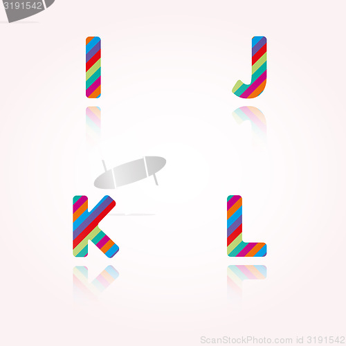 Image of color alphabet letters