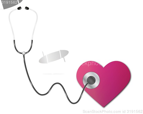 Image of stethoscope and heart